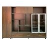 Glass Door Filing Modern Office Furniture Cabinet Wooden Office Furniture