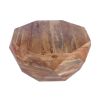 Diamond Shape Acacia Wood Coffee Table With Smooth Top, Natural Brown