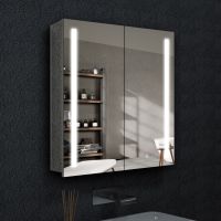 Wall Mounted Frameless Medicine Cabinet with LED Lighting