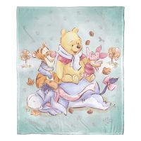 Winnie the Pooh, Autumn Happiness Aggretsuko Comics Silk Touch Throw Blanket, 50" x 60"