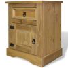 Bedside Cabinet Mexican Pine Corona Range 20.9"x15.4"x26.4"