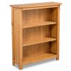 3-Tier Bookcase 27.6"x8.9"x32.3" Solid Oak Wood