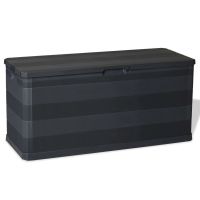 Garden Storage Box Black 46.1"x17.7"x22"