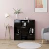 Book Cabinet Black 35.4"x11.8"x35.4" Chipboard