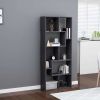 Book Cabinet Gray 26.4"x9.4"x63.4" Chipboard