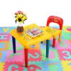 Alphabet ABC Children's Desk and Chair Set Child Kids Study Printing Table Set