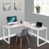 L Shaped Home Office Computer Desk with Modern Style and MDF Board, Easy to Assemble