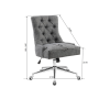 Adjustable Fabric Middle Office Chair Task Chair Tufted Design