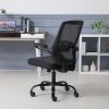 GIVENUSMYF Modern Simple Office Chair, Computer Chair Home, Ergonomic Bow Seat Staff Mesh Chair Conference Chair (Mesh Black)