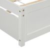 Twin size Platform Bed Wood Bed Frame with Trundle; White RT