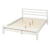 Wood platform bed with two drawers, full