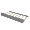 Twin Wooden Daybed with Trundle Bed ; Sofa Bed for Bedroom Living Room; Gray