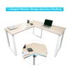 L Shaped Home Office Computer Desk with Modern Style and MDF Board, Easy to Assemble