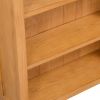 3-Tier Bookcase 27.6"x8.9"x32.3" Solid Oak Wood