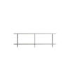 Manhattan Comfort Celine 70.86 Side Table Console with Steel Legs in Off White