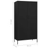 Wardrobe Black 35.4"x19.7"x70.9" Steel