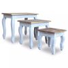 Nesting Table Set 3 Pieces Solid Reclaimed Wood