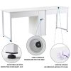 Free shipping Home Office 2-Person Desk, Large Double Workstation Desk, Writing Desk with Storage,White