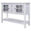 45'' Modern Console Table Sofa Table for Living Room with 2 Drawers; 2 Cabinets and 1 Shelf