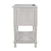 Versatile Nightstand with Two Built-in Shelves Cabinet and an Open Storage; USB Charging Design; White