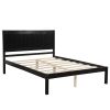 Platform Bed Frame with Headboard ; Wood Slat Support ; No Box Spring Needed ; Full; Espresso