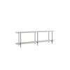 Manhattan Comfort Celine 70.86 Side Table Console with Steel Legs in Off White