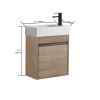 Bathroom Vanity with Sink 18 Inch, with Soft Close Door, 18x10