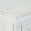 Bedside Cabinet White 15.7"x11.8"x19.6" Solid Mango Wood