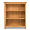 3-Tier Bookcase 27.6"x8.9"x32.3" Solid Oak Wood