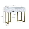 Office Desk / Make Up Vanity Table;  39.4'' White Vanity Desk with Drawers;  Bathroom Vanity Organizer;  Desk for Bedroom;  Living Room