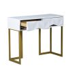 Office Desk / Make Up Vanity Table;  39.4'' White Vanity Desk with Drawers;  Bathroom Vanity Organizer;  Desk for Bedroom;  Living Room