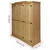 Wardrobe Mexican Pine Corona Range 3 Doors