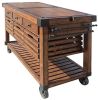 ACME Kaif Kitchen Cart, Distressed Chestnut YF