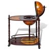 Globe Bar Wine Stand Eucalyptus Wood Freestanding