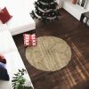 Round Natural Fiber Seagrass Woven Area Rug