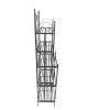 5 Tier Storage Metal Bakers Rack with Scrollwork Top; Gunmetal Gray