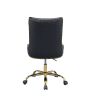 Purlie Office Chair in Black PU & Gold YJ