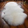 Natural white Real large double pelt New zealand Sheepskin area rug Runner 2x6 feet