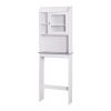 Modern Over The Toilet Space Saver Organization Wood Storage Cabinet for Home; Bathroom -White