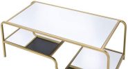 Astrid Coffee Table in Gold & Mirror