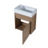 Bathroom Vanity with Sink 18 Inch, with Soft Close Door, 18x10