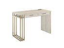 Vanity Desk with USB in Antique White & Gold Finish