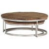 Coffee Table Set 2 Pieces Reclaimed Wood and Steel