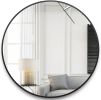 Round Mirror 32 Inch;  Black Round Wall Mirror Suitable for Bedroom;  Living Room;  Bathroom