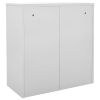 Locker Cabinet Light Gray 35.4"x17.7"x36.4" Steel