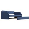Upholstered Daybed with Trundle;  Wood Slat Support; Upholstered Frame Sofa Bed ;  Twin