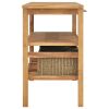 Bathroom Vanity Cabinet with 3 Baskets Solid Wood Teak 52"x17.7"x29.5"