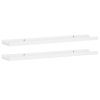 Picture Frame Ledge Shelves 2 pcs White 31.5"x3.5"x1.2" MDF