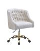 Levian Office Chair in Vintage Cream Velvet & Gold    YJ