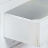 Bedside Cabinet White 15.7"x11.8"x19.6" Solid Mango Wood